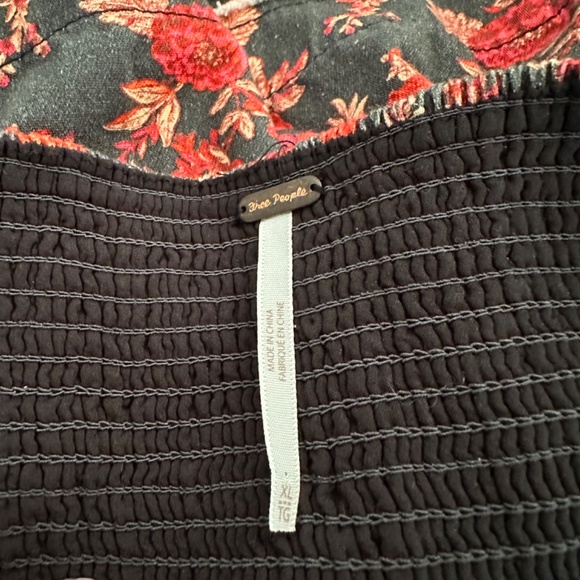 Free People Lights Out Corset XL Black/Red Floral - Picture 4 of 4